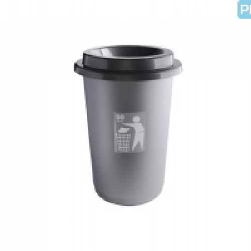 Кош за отпадъци 50л. Сив - Еко серия