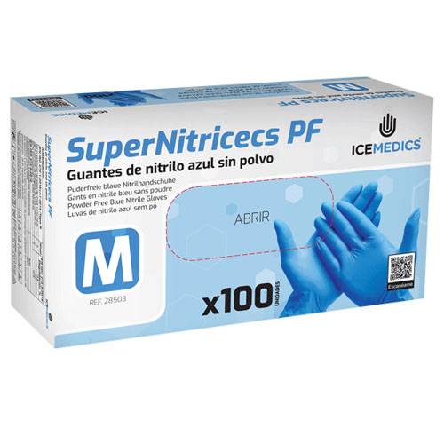 Ръкавици  Нитрил ICEMEDICS 100 броя - без пудра, сини