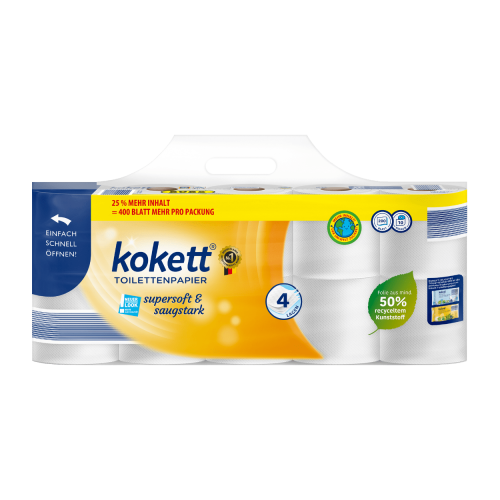 Тоалетна хартия Kokett 4 пластoва - 10 ролки